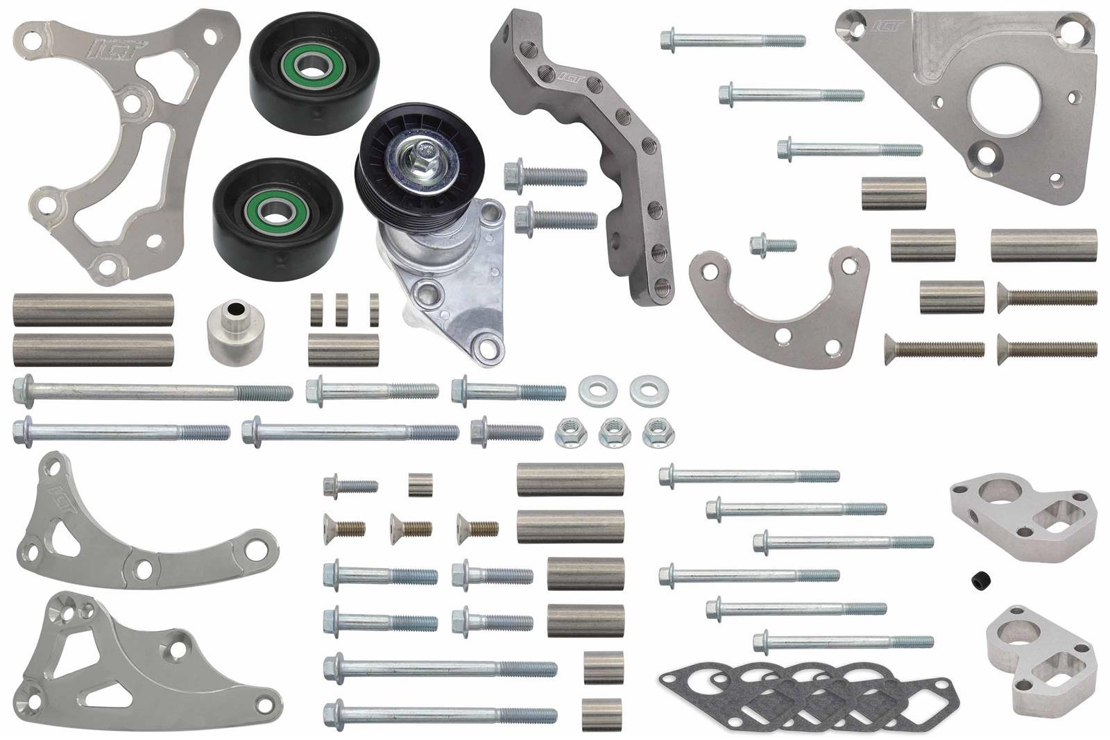 ICT Billet Head Mount RH Alternator Bracket - GM LS-Series 551565LS0WP-3
