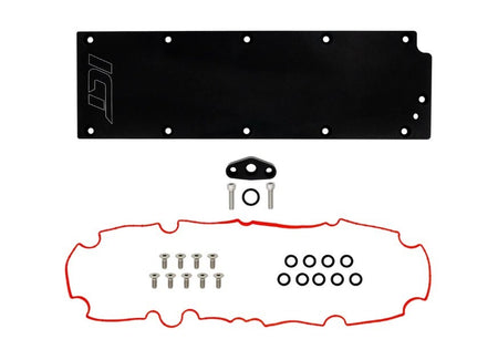 ICT Billet Valley Cover - 0.25 in Thick - Black - GM LS-Series