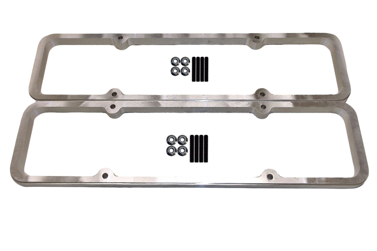ICT Billet Valve Cover Spacer - 0.5 in Tall - Small Block Chevy (Pair)