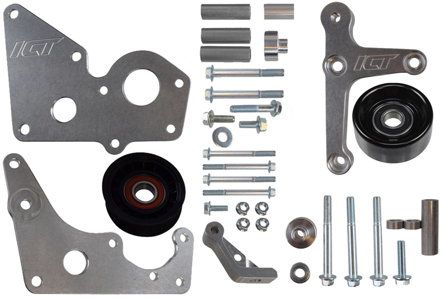 ICT Billet Block Mount LH Alternator Bracket - GM LS-Series