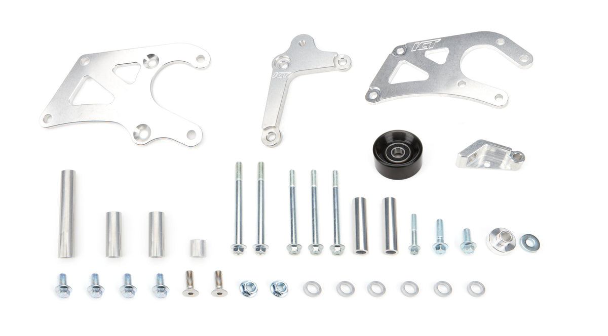 ICT Billet Block Mount LH Alternator Bracket - GM LS-Series