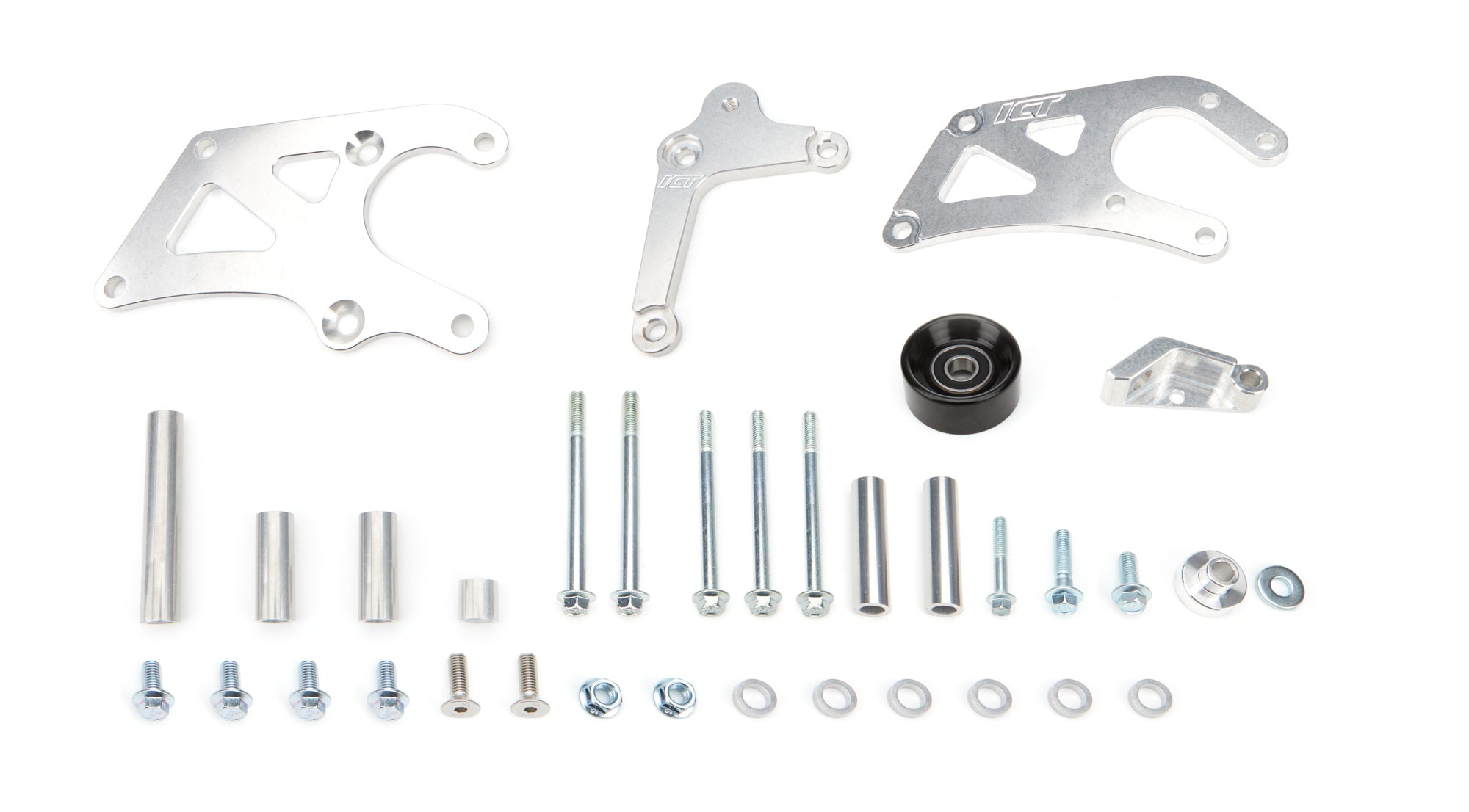 ICT Billet Block Mount LH Alternator Bracket - GM LS-Series