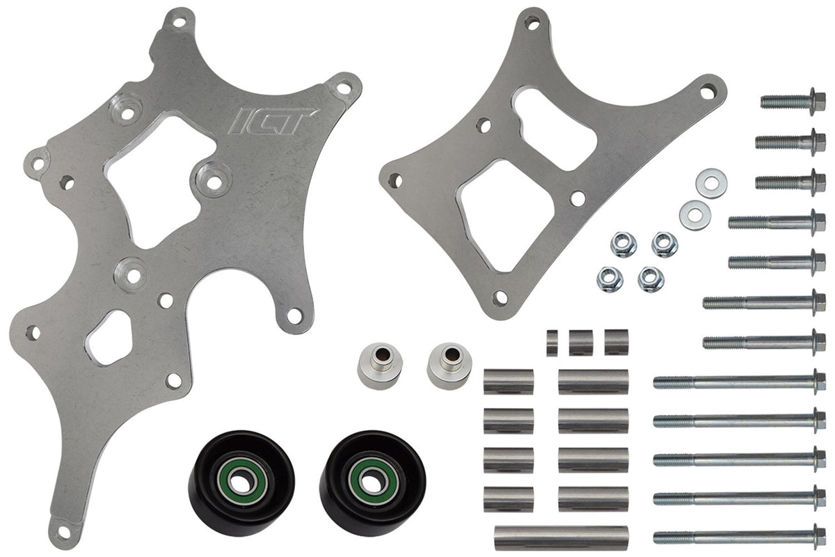 ICT Billet Left Side Alternator Bracket High Block Mount - GM LS-Series