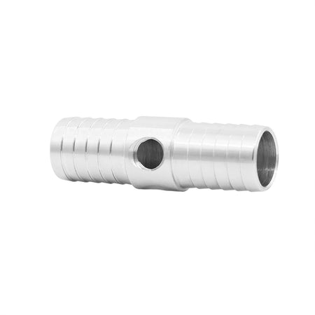 ICT Billet Straight 3/4 in Hose Barb to 3/4 in Hose Barb Steam Port Adapter - 1/8 in NPT Gauge Port 