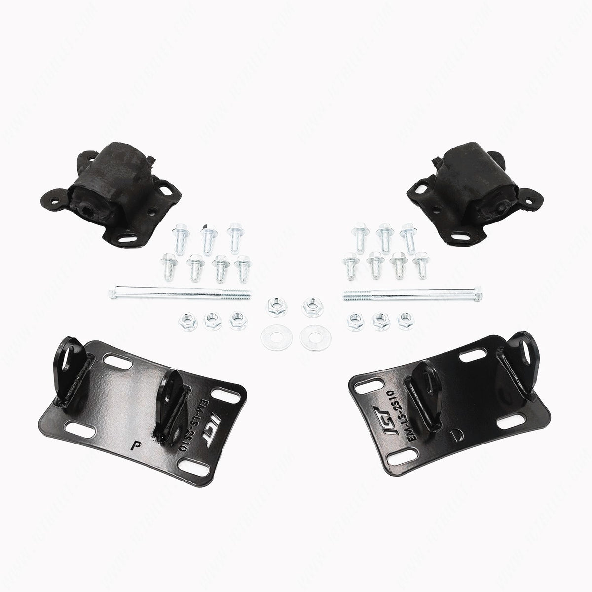 ICT Billet Motor Mount Kit - Black - GM LS-Series - GM Compact Truck 1982-2005