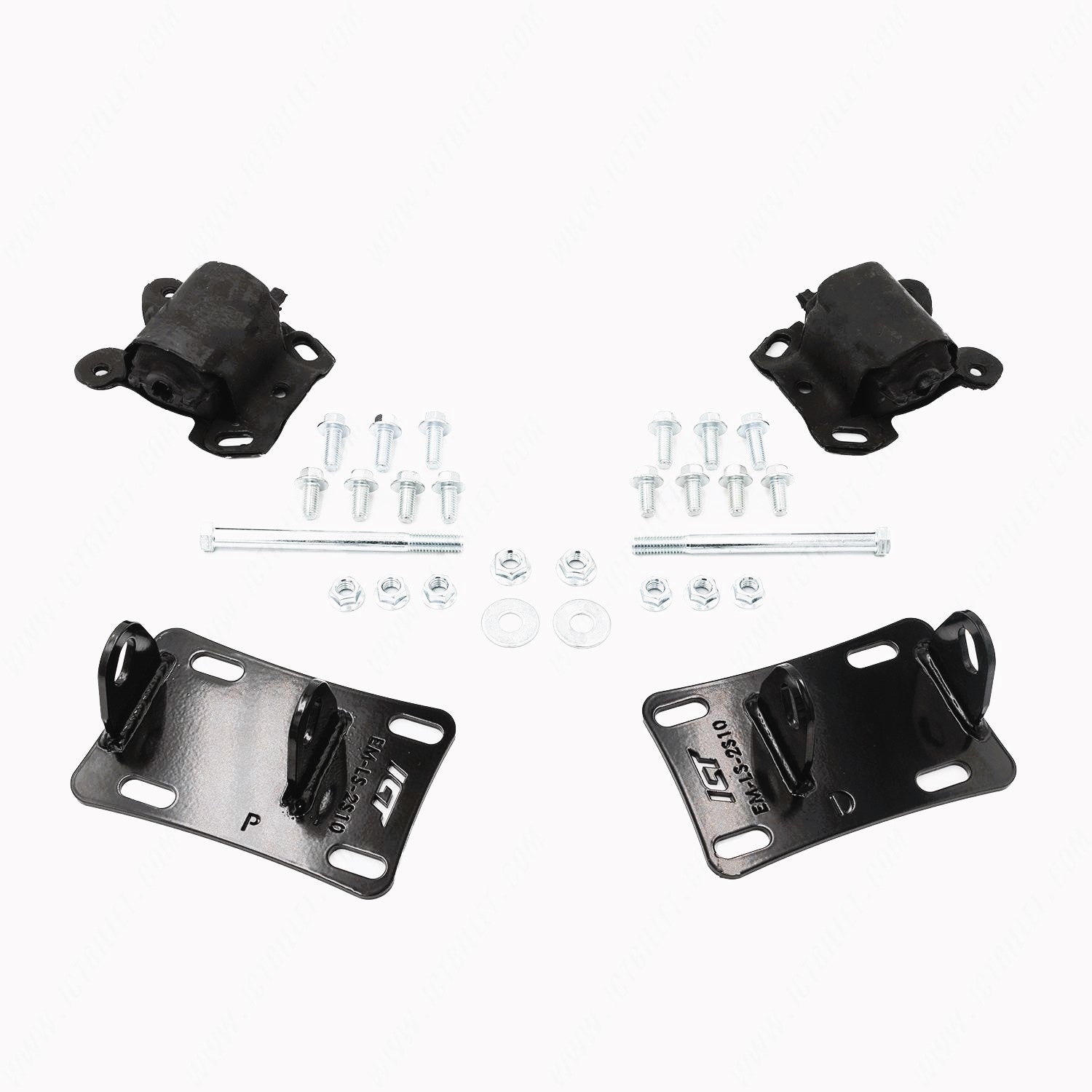 ICT Billet Motor Mount Kit - Black - GM LS-Series - GM Compact Truck 1982-2005