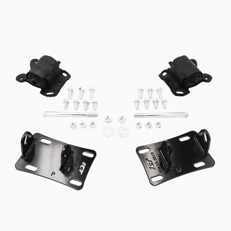 ICT Billet Motor Mount Kit - Black - GM LS-Series - GM Compact Truck 1982-2005