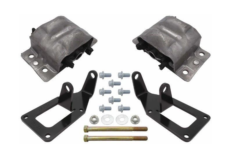 ICT Billet Motor Mount Kit - Black - GM LS-Series - GM A-Body 1973-77