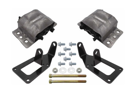 ICT Billet Motor Mount Kit - Black - GM LS-Series - GM A-Body 1973-77