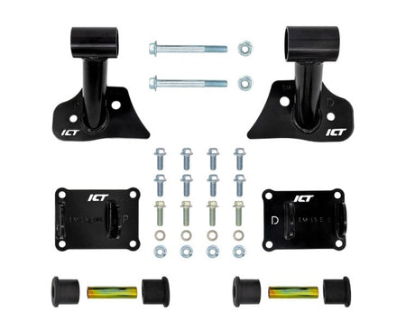 ICT Billet Motor Mount Kit - Black - GM LS-Series - BMW E36 / E46 1992-2006