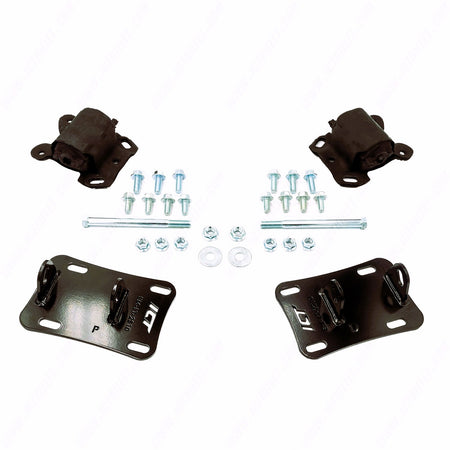 ICT Billet Motor Mount Kit - Black - GM LT-Series - GM Compact Truck 1982-2005