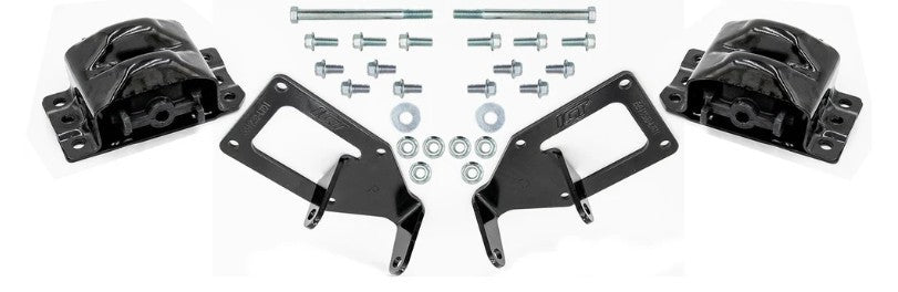 ICT Billet Motor Mount Kit - Black - GM LT-Series - GM X-Body 1973-79