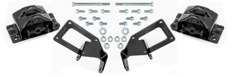 ICT Billet Motor Mount Kit - Black - GM LT-Series - GM A-Body 1973-77