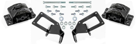 ICT Billet Motor Mount Kit - Black - GM LT-Series - GM A-Body 1973-77