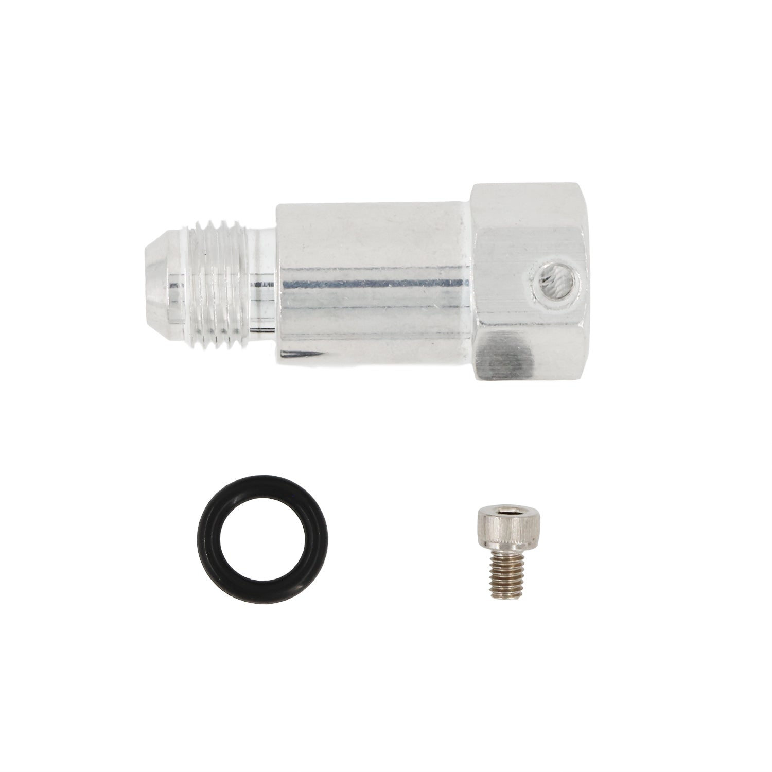 ICT Billet Straight 6 AN Male to 3/8 in SAE Female Quick Disconnect Purge Adapter