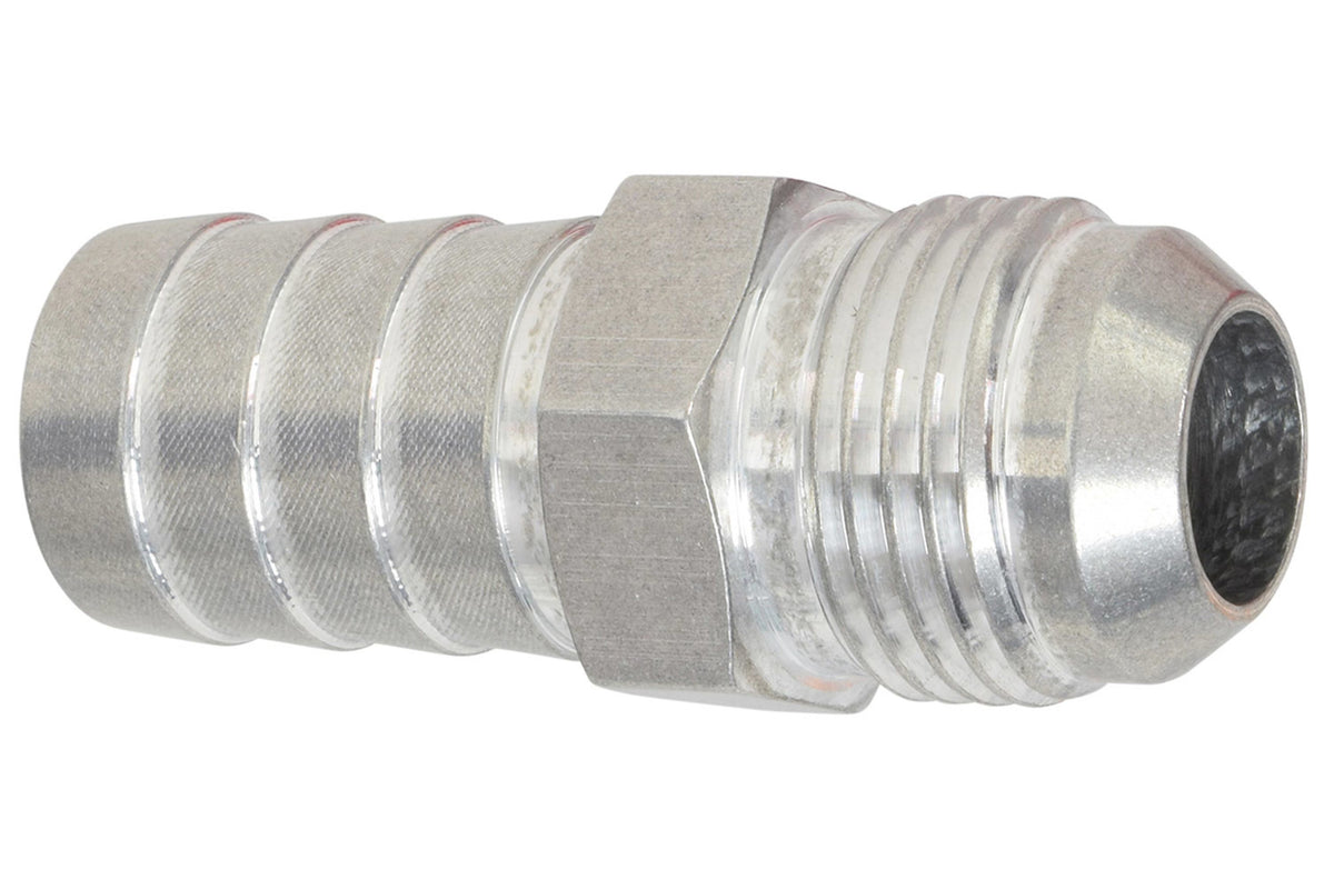 ICT Billet Straight 10 AN Male to 3/4 in Hose Barb Fitting - Clear