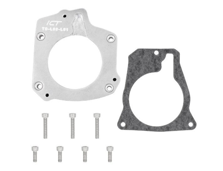 ICT Billet Throttle Body Adapter - GM LS-Series 3-Bolt to GM LT Truck