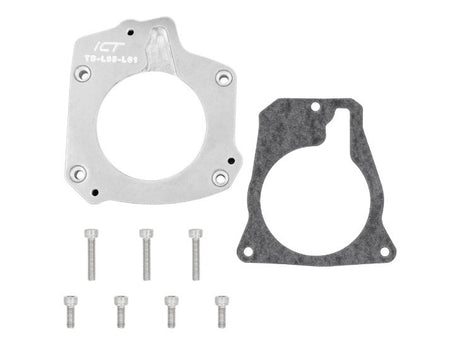 ICT Billet Throttle Body Adapter - GM LS-Series 3-Bolt to GM LT Truck