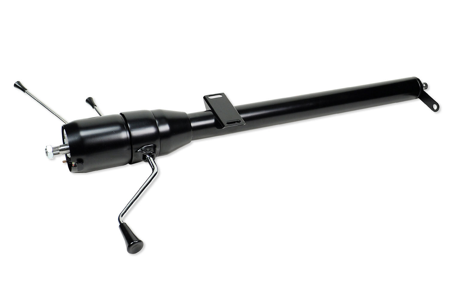 ididit Tilt Steering Column - Column Shift - 2-1/4 in Tube - Black - Ford Compact SUV 1974-75
