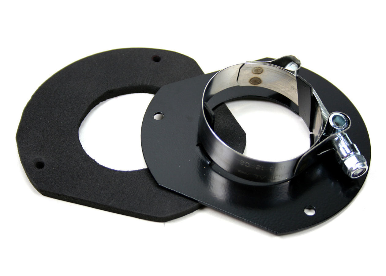 ididit Steering Column Bracket - Floor Mounting Plate - 2-1/4 in Diameter Tube - Black - Ford Mustang 1964-66