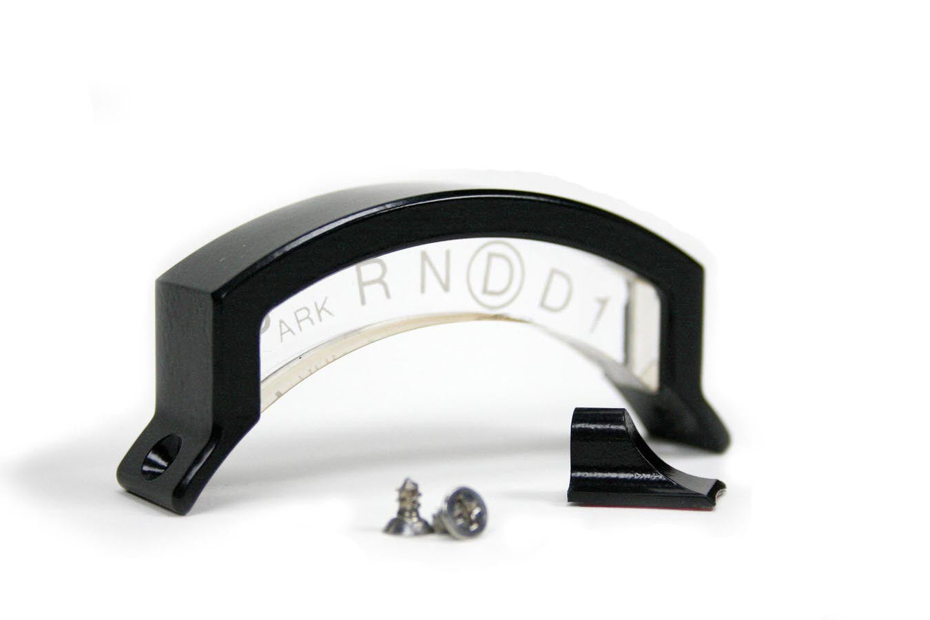 ididit PRNDD1 Shift Indicator Gauge - Mechanical - Black Housing - Clear