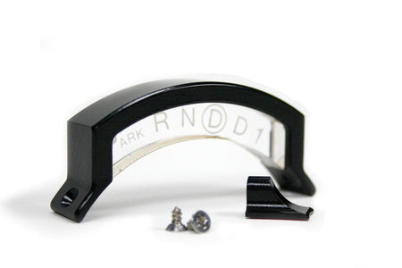 ididit PRNDD1 Shift Indicator Gauge - Mechanical - Black Housing - Clear