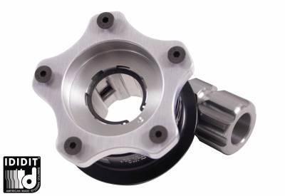 ididit 360 Degree Steering Wheel Quick Release - 5 Bolt - SFI 42.1 - Splined Keyway - Black / Clear
