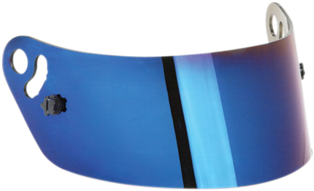 Impact Iridium Blue Helmet Shield - Fits Snell SA2010 Vapor - Air Vapor - Charger - Super Charger - Draft