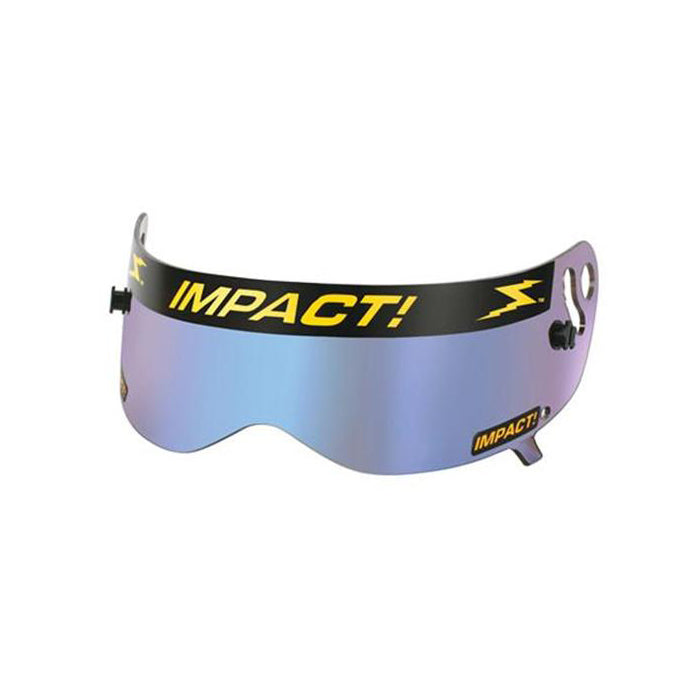 Impact Blue Chrome Helmet Shield - Fits Snell SA2010 Champ, Nitro,Drag ...