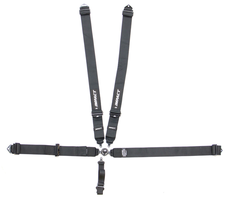 Impact Standard Camlock Harness - Individual Shoulder Harness/Pull Up Adjust - Black