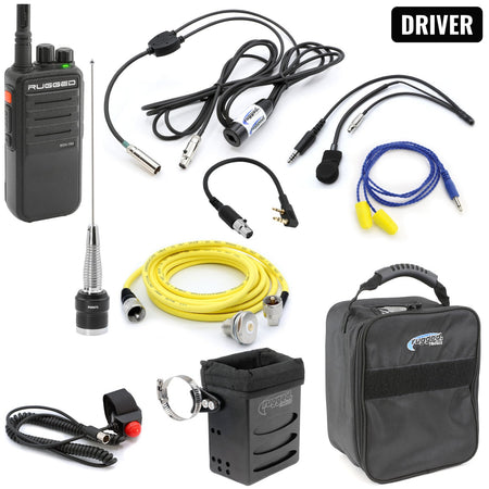 Rugged Radios IMSA Driver Only Long Track Racing Communication Kit /w RDH16 Radio IMSA-SS-RDH-U-LT