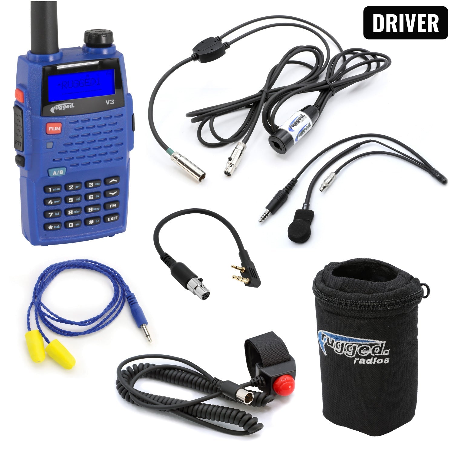 Rugged Radios IMSA Driver Only Communication Kit /w V3 Radio IMSA-SS-V3