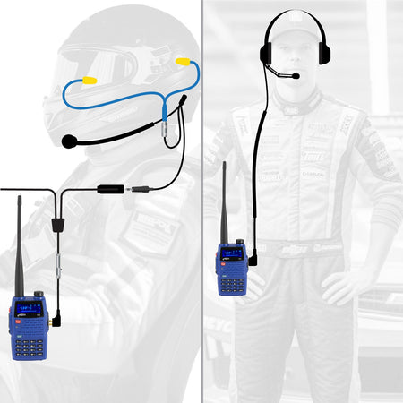 Rugged Radios IMSA Driver & Crew Chief Racing Kit /w V3 Radios IMSA-V3