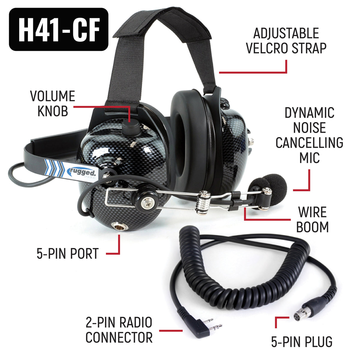 Rugged Radios IMSA Driver & Crew Chief Racing Kit /w V3 Radios IMSA-V3