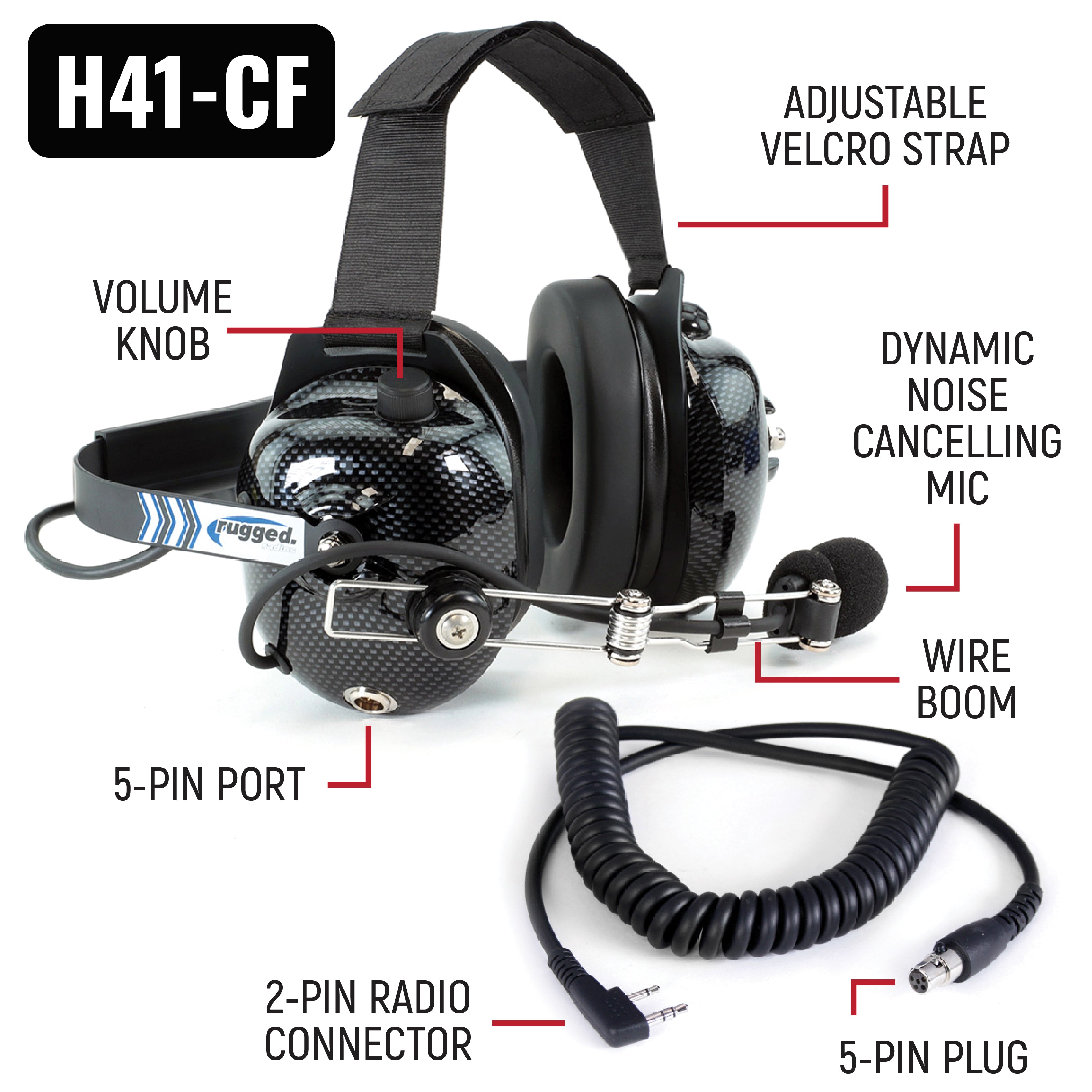 Rugged Radios IMSA Driver & Crew Chief Racing Kit /w V3 Radios IMSA-V3