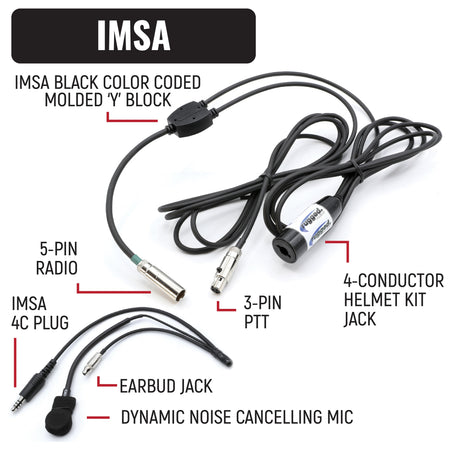 Rugged Radios IMSA Driver & Crew Chief Racing Kit /w V3 Radios IMSA-V3