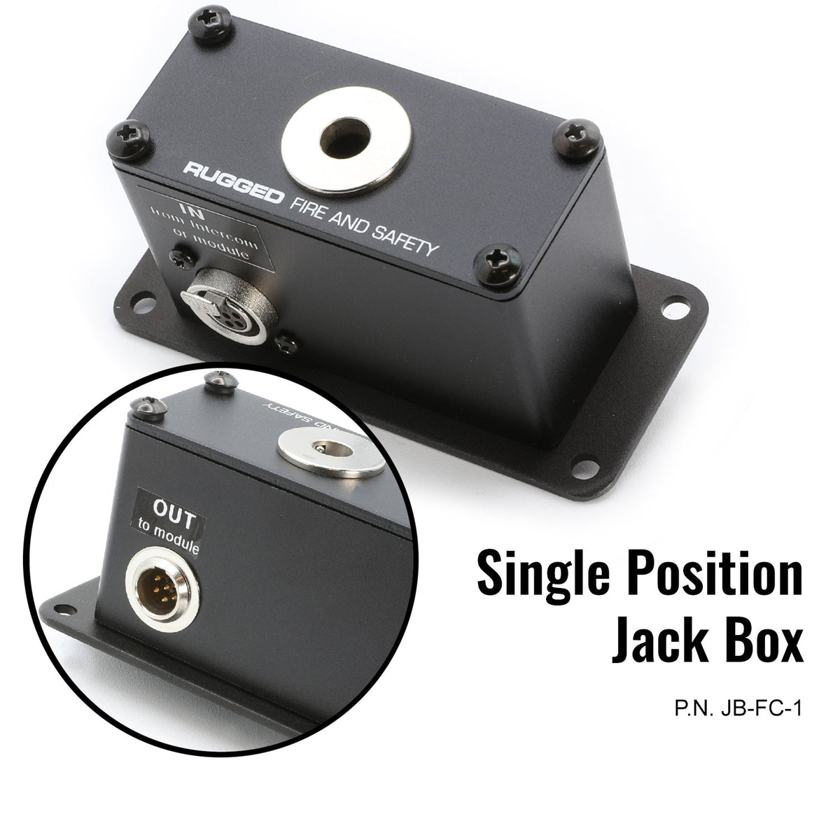 Rugged Radios Jack Box Headset Stations for RRP800 Fire & Safety Intercoms - Dual Position Jack Box JB-FC-2