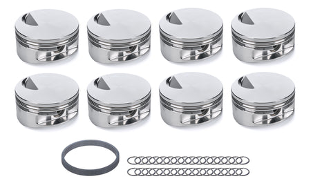 JE Pistons 4.600 in Bore Flat Top Piston Set - 0.064 x 0.064 x 0.218 in Ring Grooves - Minus 3.00 cc - Big Block Chevy (Set of 8)