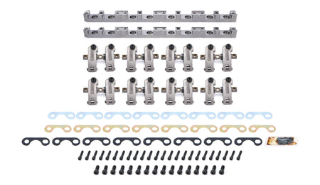Jesel Pro Series Aluminum Shaft Mount Roller Rocker Arm Kit - 1.7 / 1.7 Ratio - Full Roller - Trick Flow High Port Heads - Small Block Ford (Set of 16)