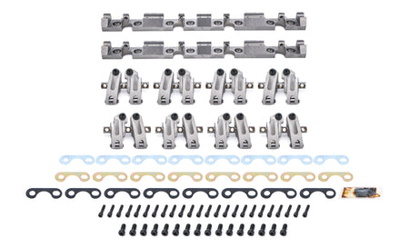 Jesel Pro Series Aluminum Shaft Mount Roller Rocker Arm Kit - 1.6 / 1.6 Ratio - Full Roller - Dart 15 / 18 Degree Heads - Small Block Chevy (Set of 16)