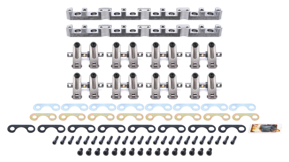 Jesel Pro Series Aluminum Shaft Mount Roller Rocker Arm Kit - 1.6 / 1.6 Ratio - Full Roller - AFR Heads - Small Block Ford (Set of 16)