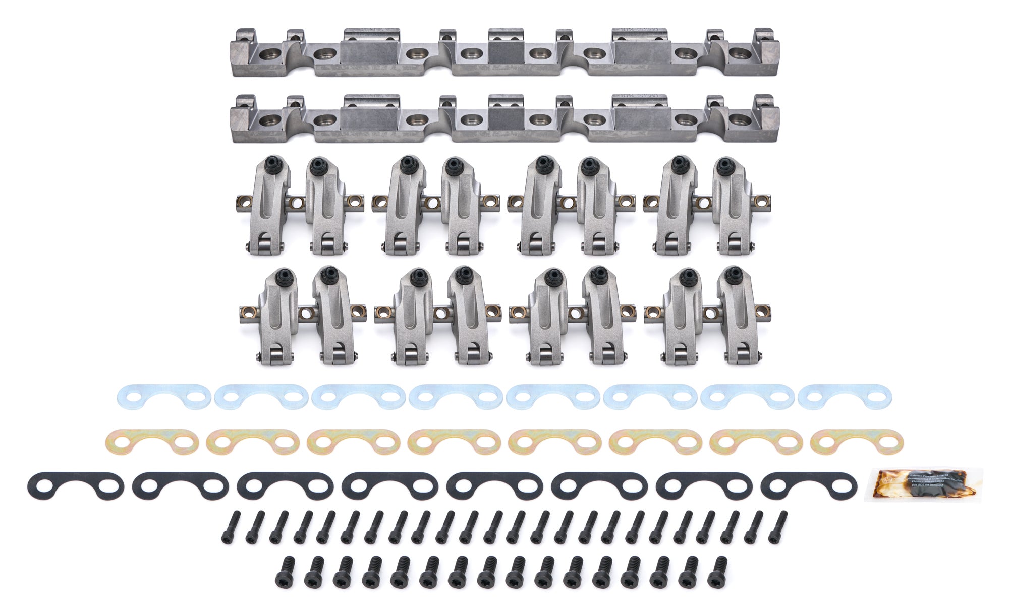 Jesel Pro Series Aluminum Shaft Mount Roller Rocker Arm Kit - 1.6 / 1.5 Ratio - Full Roller - AFR Eliminator 227 / 335 Heads - Small Block Chevy (Set of 16)