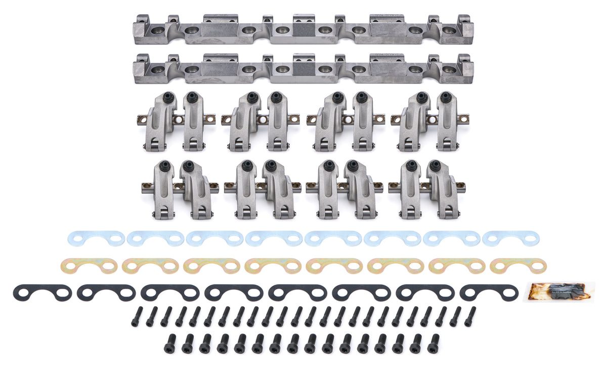 Jesel Pro Series Aluminum Shaft Mount Roller Rocker Arm Kit - 1.6 / 1.6 Ratio - Full Roller - AFR Eliminator 245 Heads - Small Block Chevy (Set of 16)