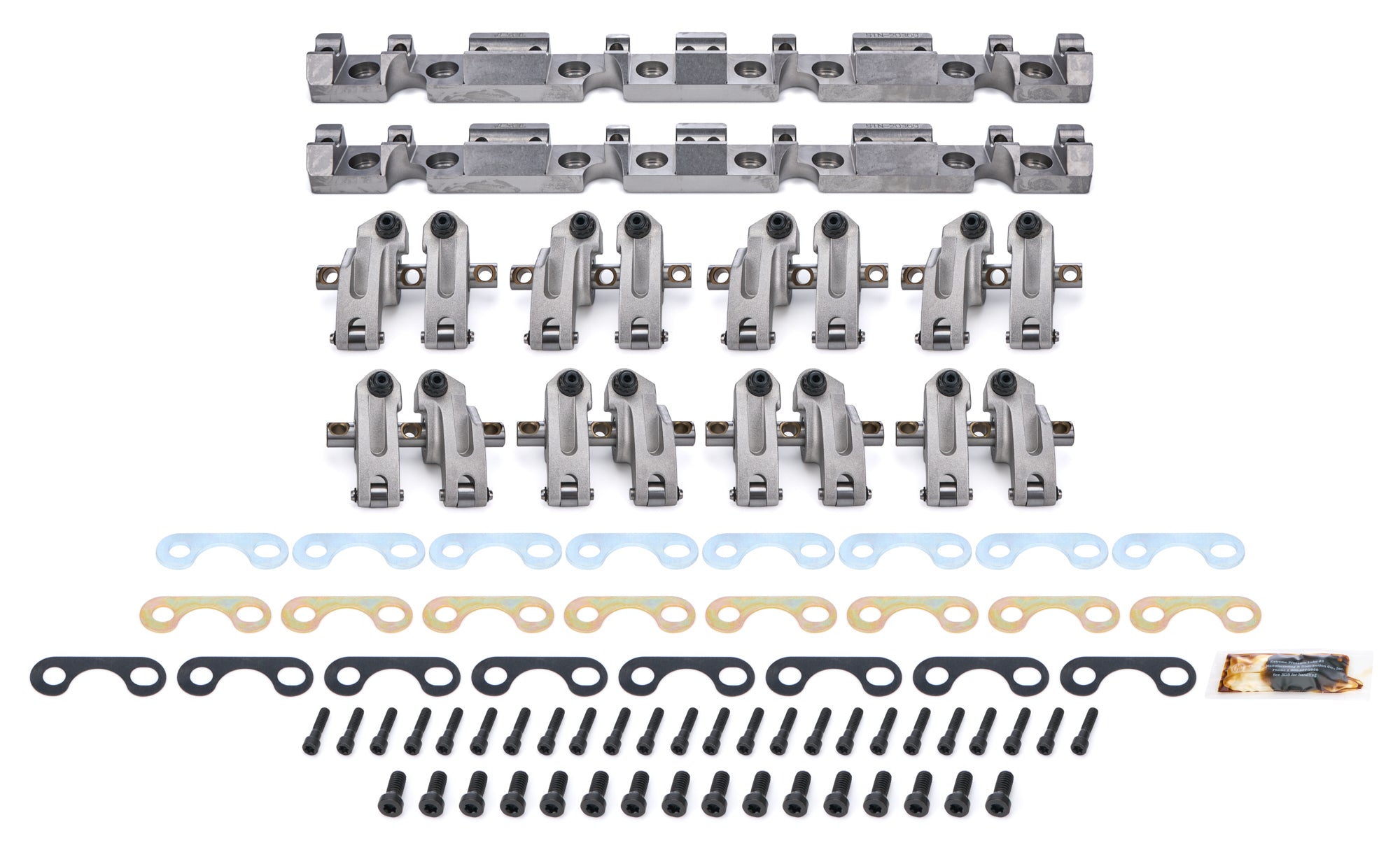 Jesel Pro Series Aluminum Shaft Mount Roller Rocker Arm Kit - 1.6 / 1.6 Ratio - Full Roller - AFR Eliminator 245 Heads - Small Block Chevy (Set of 16)
