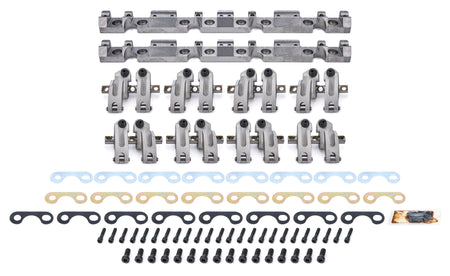Jesel Pro Series Aluminum Shaft Mount Roller Rocker Arm Kit - 1.6 / 1.6 Ratio - Full Roller - AFR Eliminator 245 Heads - Small Block Chevy (Set of 16)