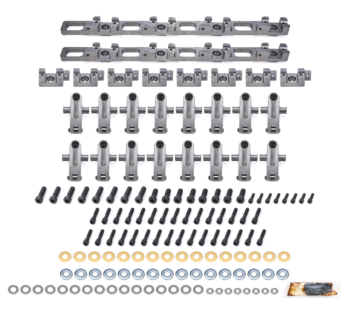 Jesel Pro Series Aluminum Shaft Mount Roller Rocker Arm Kit - 1.7 / 1.7 Ratio - Full Roller - AFR Magnum V2 Heads - Big Block Chevy (Set of 16)