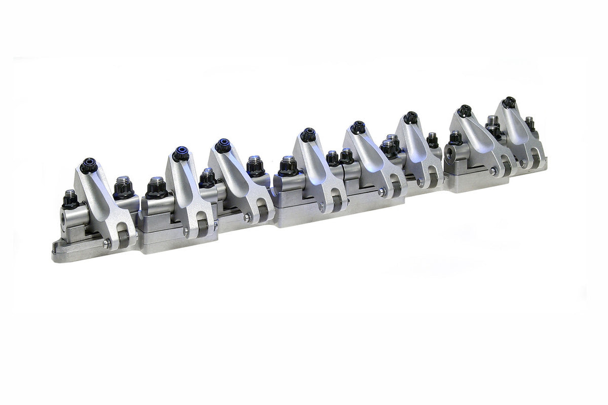 Jesel Pro Series Aluminum Shaft Mount Roller Rocker Arm Kit - 1.8 / 1.8 Ratio - Full Roller - AFR Mongoose Heads - GM LS-Series (Set of 16)