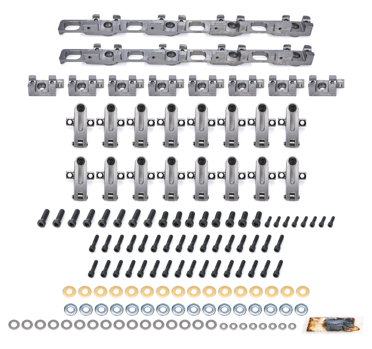 Jesel Pro Series Aluminum Shaft Mount Roller Rocker Arm Kit - 1.7 / 1.7 Ratio - Full Roller - Brodix BB-3Xtra Heads - Big Block Chevy (Set of 16)