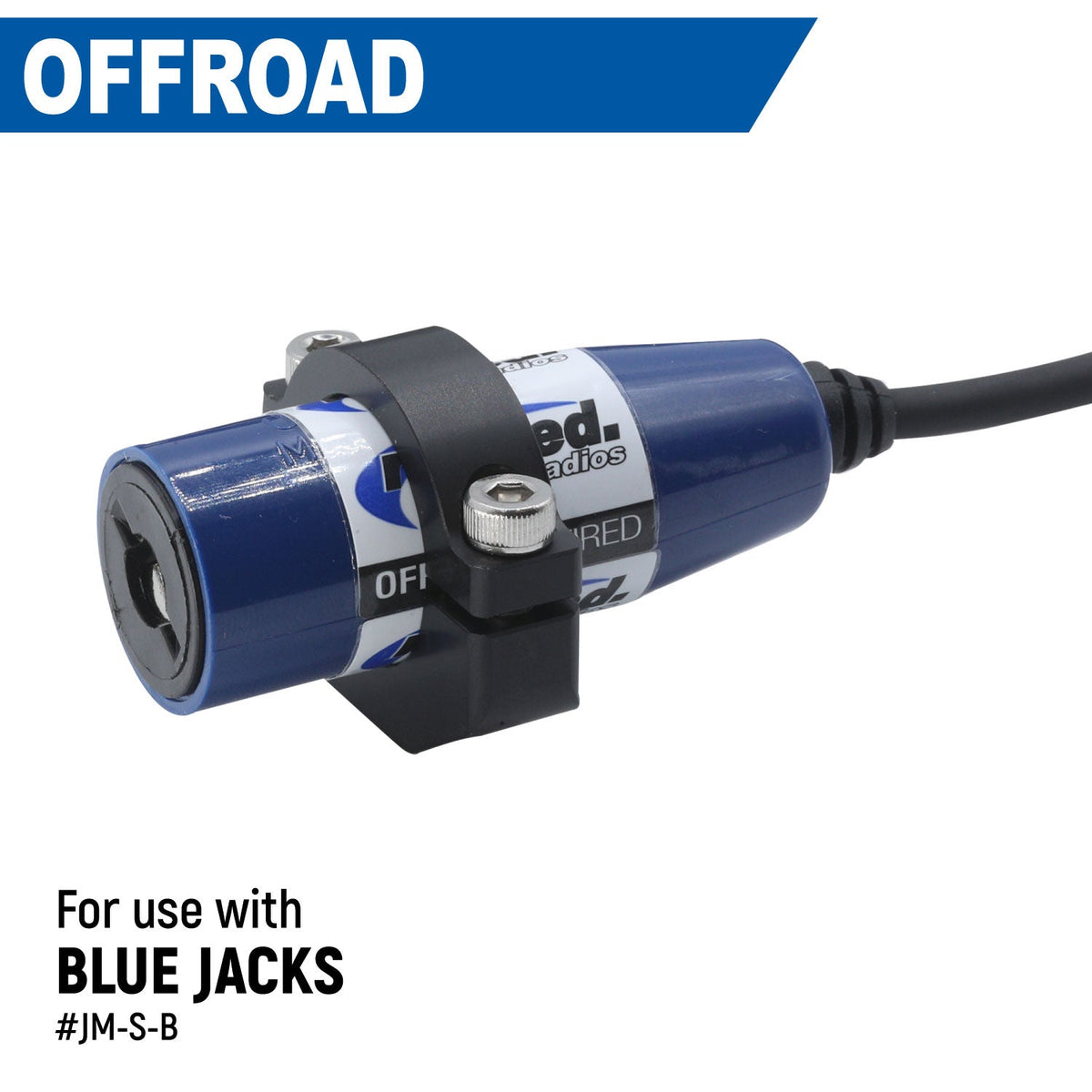 Rugged Radios Single Headset / Helmet Jack - Bar Mount - Offroad JM-S-B