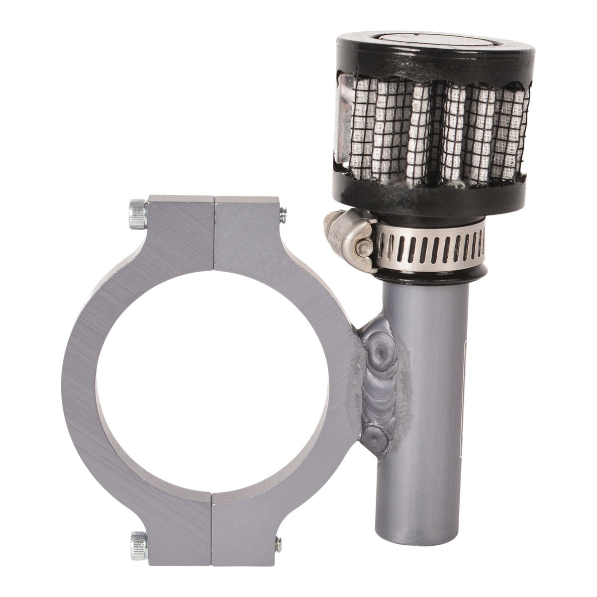JOES Clamp-On Round Breather - 1-3/4 in OD Tube - Black